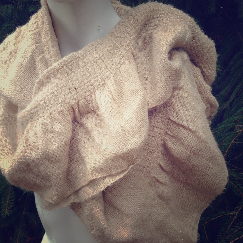 Express infinity scarf double ruffle